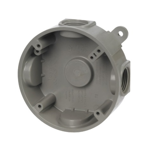 Taymac PRB57550GY Weatherproof Round Outlet Box