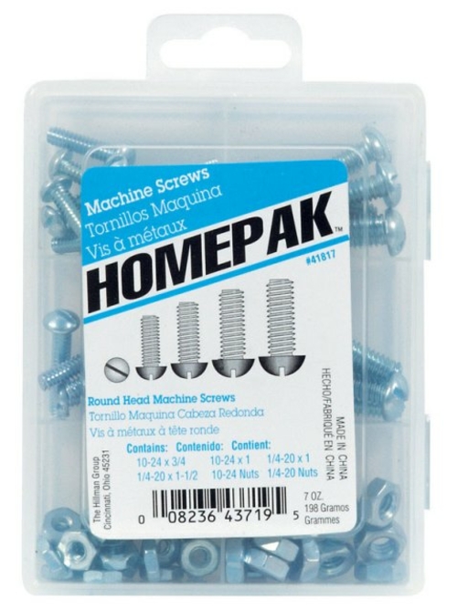 Hillman 41817 Homepack Round Head Machine Screw Assortment- pack of 5