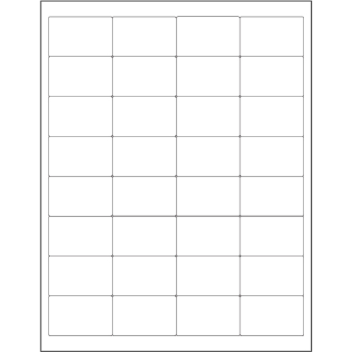 Tape Logic LL110 2 x1.25 in. White Rectangle Laser Labels - Pack of 32