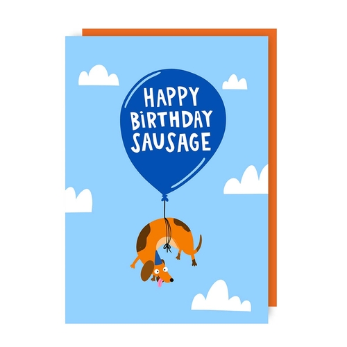 Birthday Sausage Dog Card (Pack of 6)