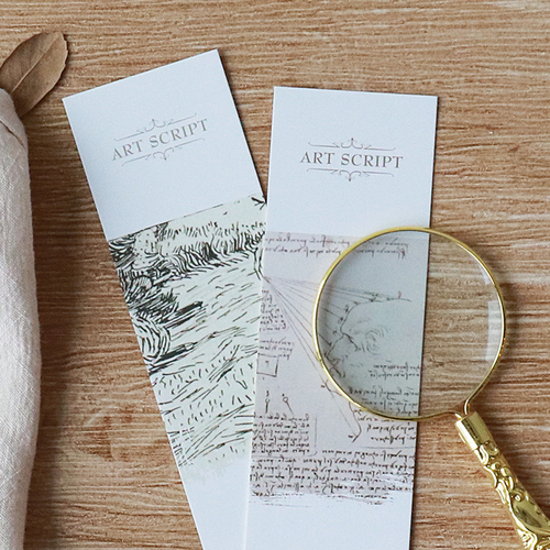 30PCS/Pack Retro Art Script Bookmark Paper