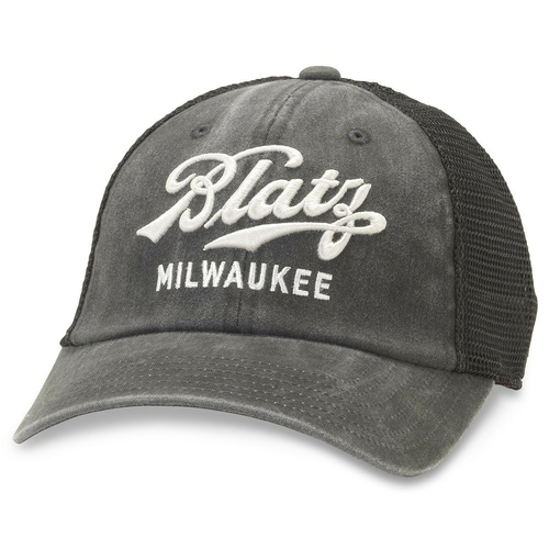 Blatz 49843 Blatz Beer Black Adjustable Mesh Snapback Hat