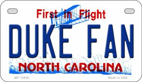 Smart Blonde MP-12930 7 x 4 in. Duke Fan Novelty Metal Motorcycle Plat
