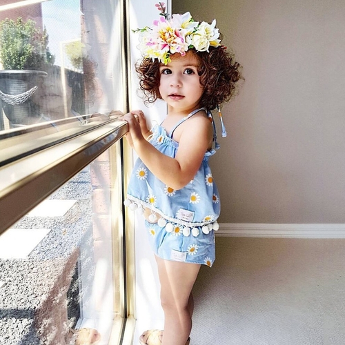 Summer Kids Girls Clothes Set Toddler Children