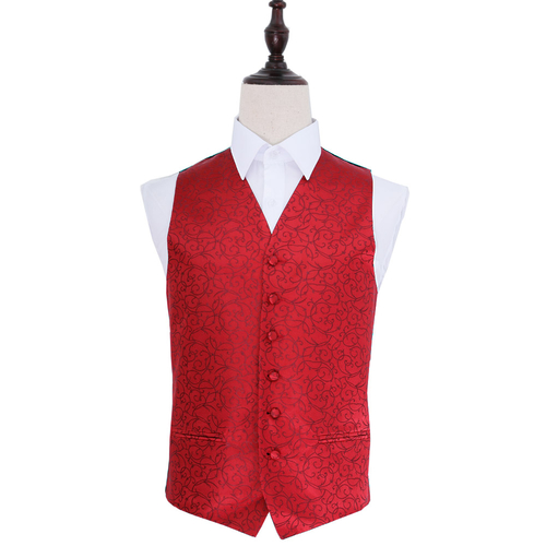 Swirl Waistcoat - Burgundy, 44'