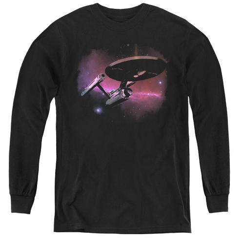 Star Trek & Prime Directive-Youth Long Sleeve Tee, Black - Extra L