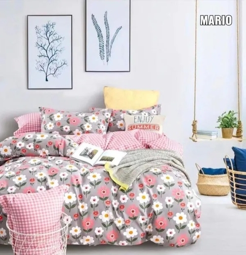 BLISS BOOKFOLD COMPLETE COMFORTER SET (1 DOUBLE BEDSHEET + 2 PILLOW