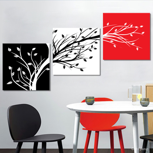 Canvas Painting Abstract Oblique Tree Posters And