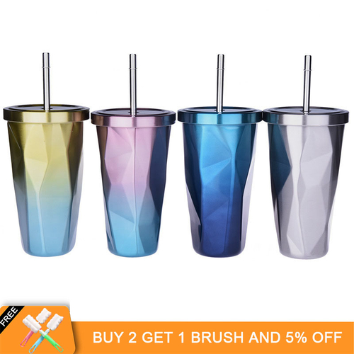 480ML Colorful Double Stainless steel with