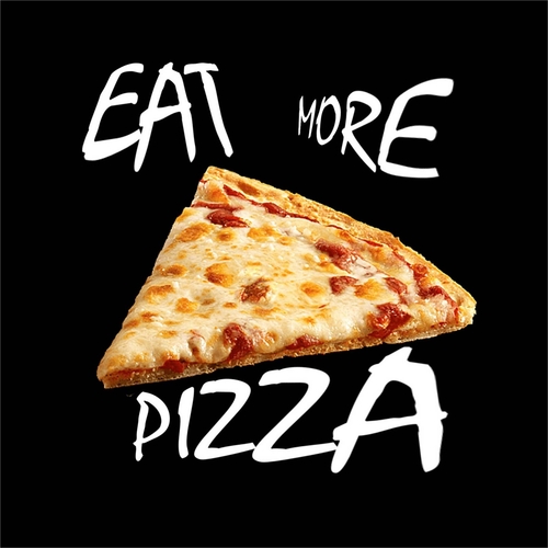 3 Inch Cloth Patch Eat More Pizza