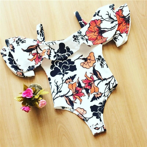 Toddler Baby Girls Floral Bodysuits Summer Ruffle