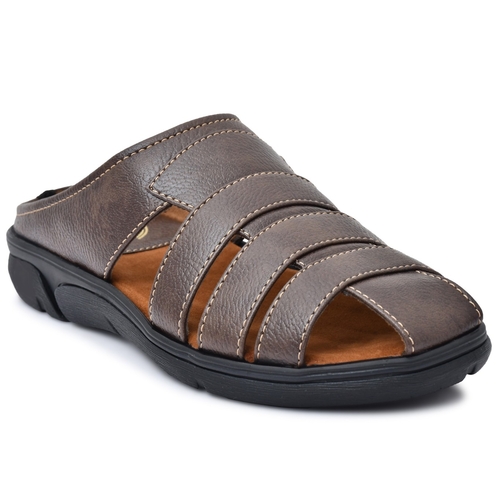 Men slip on Slipper For Women (Size-UK-7) (Color-DARK BROWN)