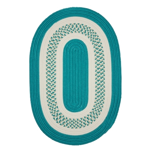 Colonial Mills Rug NT52R024X120 2 x 10 ft. Crescent Braided Rug  Teal