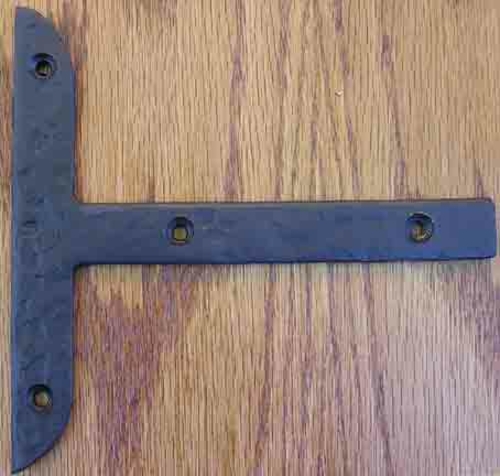 Agave Ironworks ST031-01 6 In. T Strap Flat Black