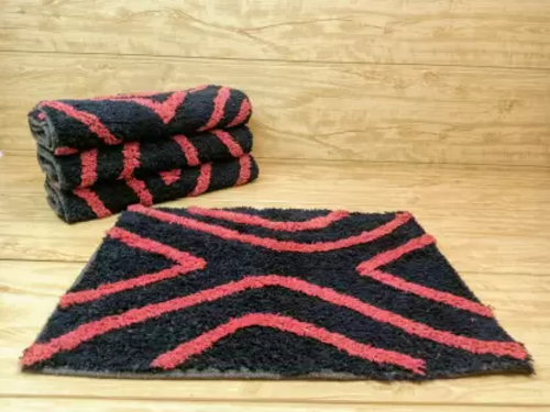 Cotton Door Mat (Multicolor, Medium, Pack of 2)