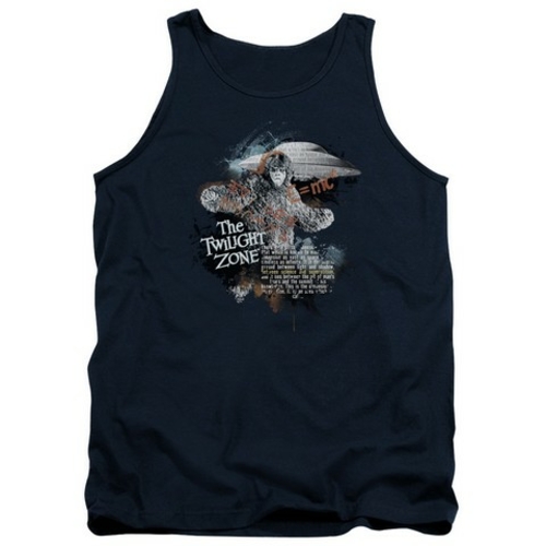 Trevco Twilight Zone-Science&Superstition - Adult Tank Top - Navy- 2X