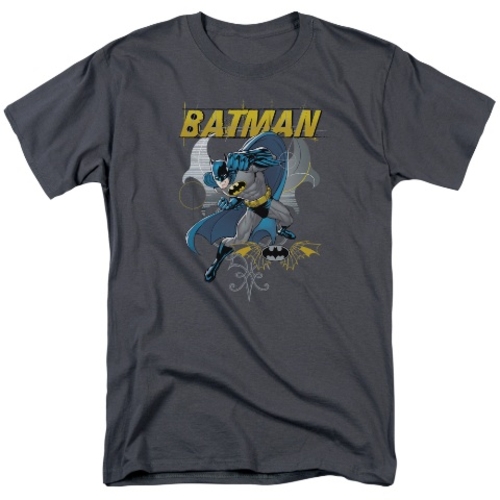 Trevco Batman-Urban Gothic - Short Sleeve Adult 18-1 Tee - Charcoal