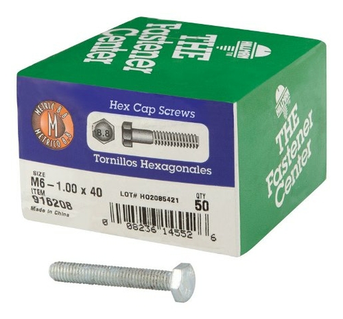 Hillman 916208 M6 x 40 Hex Cap Grade 8.8 Metric Screw