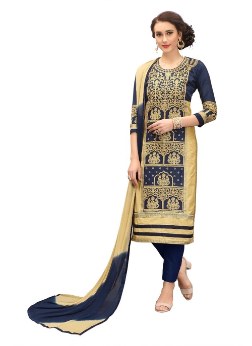 Generic Women's Cotton Salwar Material (Multi,