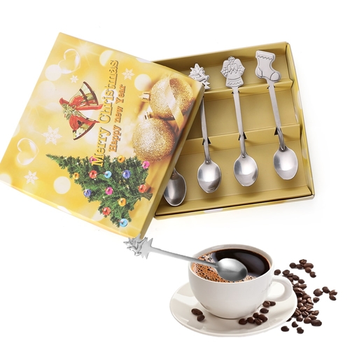 4pcs/set Christmas Stainless Steel Tableware