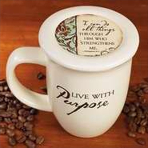 Abbey Press 404662 Mug Grace Outpoured Purpose White Black Interior Wi