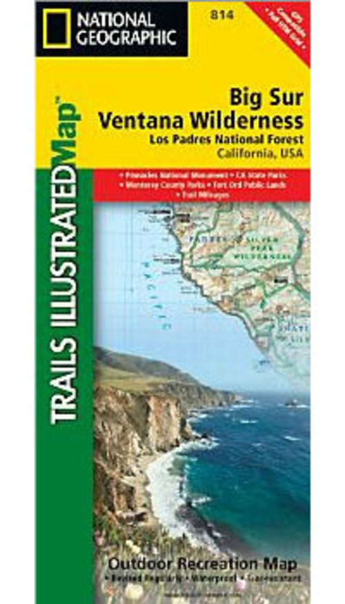 National Geographic Maps TI00000814 Big Sur - Ventana Wilderness - Los