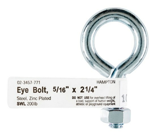 Hampton 02-3457-771 Bolt Eye Closed with Hex Nut  0.312 x 2.25 in. - p