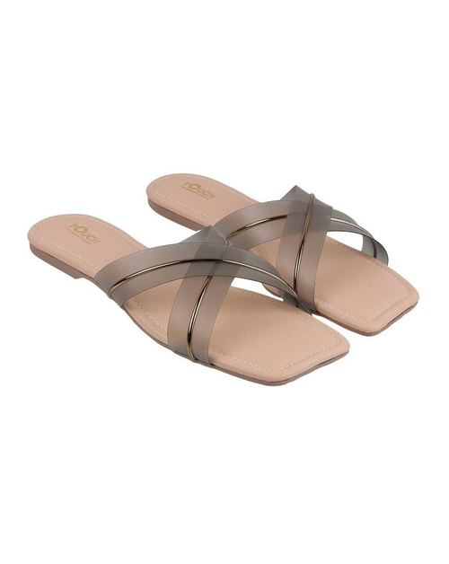 Women's Flats - Stylish Ladies Chappal with Transparent Straps Upper,