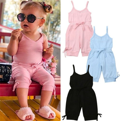 1-6Y Summer Brief Kids Baby Girl Romper Sleeveless