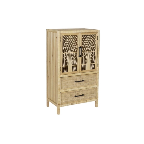 Chest of drawers DKD Home Decor Natural Brown Rattan (61 x 34 x 108