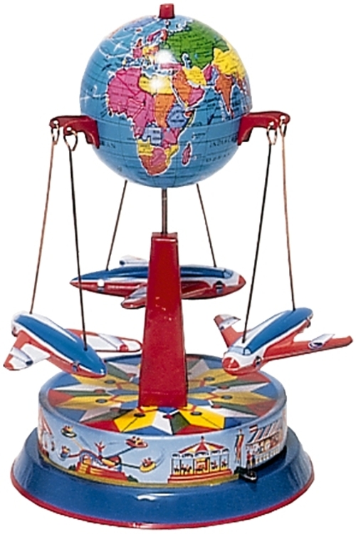 Main Alexander Taron RM550 German Collectible Tin Toy - Carousel with Plane image