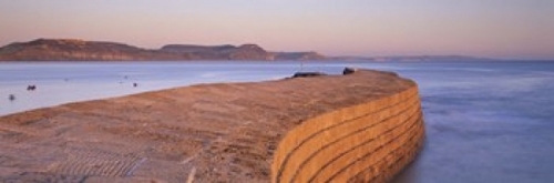 Panoramic Images PPI135865L Harbour wall at dusk  The Cobb  Lyme Regis