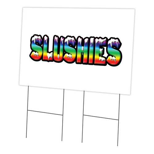 SignMission C-2436 Slushies 24 x 36 in. Yard Sign & Stake - Slushies