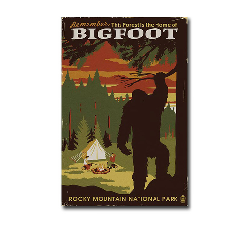 Artistic Home Gallery 1624K5698EG Home of Bigfoot by Lantern Press Pre