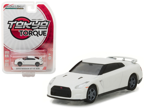 2014 Nissan GT-R R35 White Pearl Tokyo Torque Series 1 1/64 Diecast