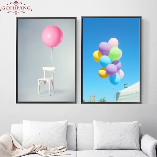 Nordic Minimalism Colorful Balloon Blue