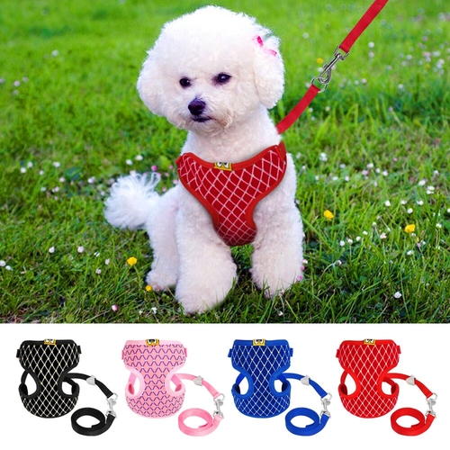 Cat Dog Harness and Leash Set Pet Puppy Mesh Vest
