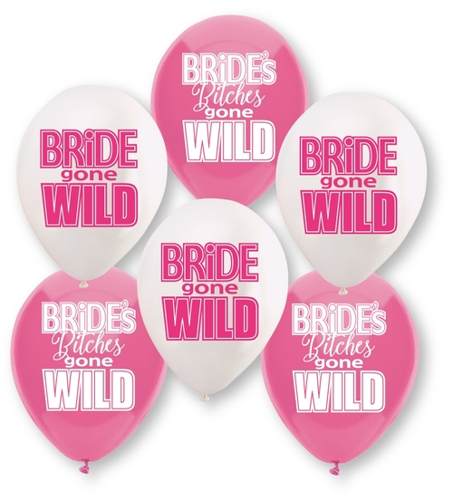 Bride Gone Wild Balloon Assortment - 6 Count