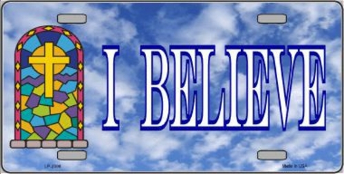 Smart Blonde LP-2398 I Believe Metal Novelty License Plate