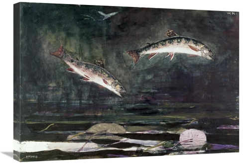 Global Gallery GCS-278023-30-142 30 in. Leaping Trout Art Print - Wins