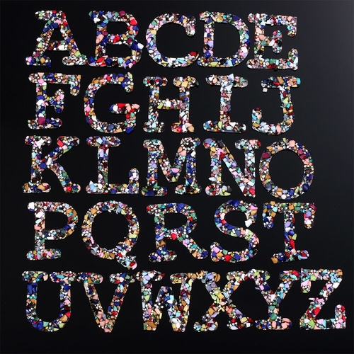 1PC 26 Letters Crystals Hot Fix Rhinestone