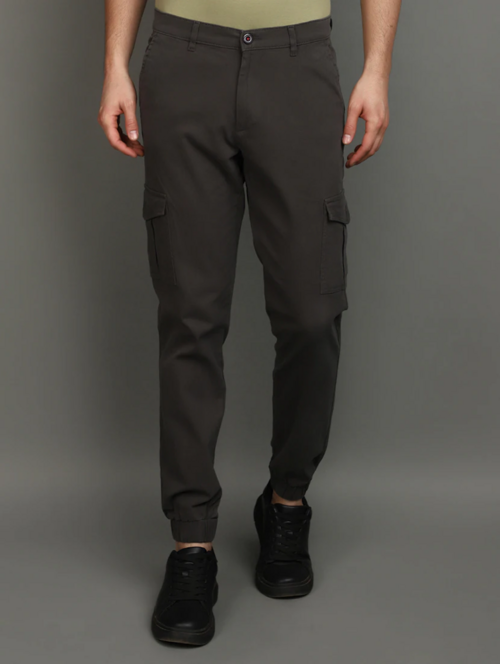 Men’s Cotton Cargo Pants (Color grey) (Size 34)