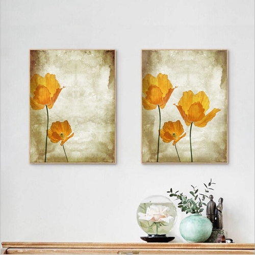 Flowers Oil Painting Prints Retro Canvas Painting