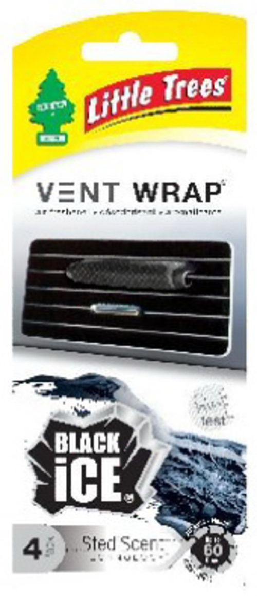 True Value 211049 Little Trees Vent Wrap Air Freshener, Black Ice 