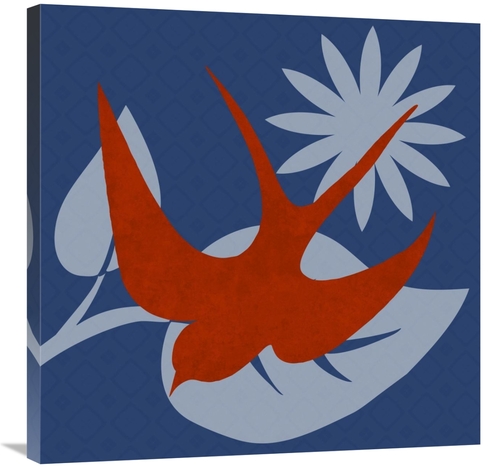 Global Gallery GCS-454905-3030-142 30 x 30 in. Bright Birds - Swallow 