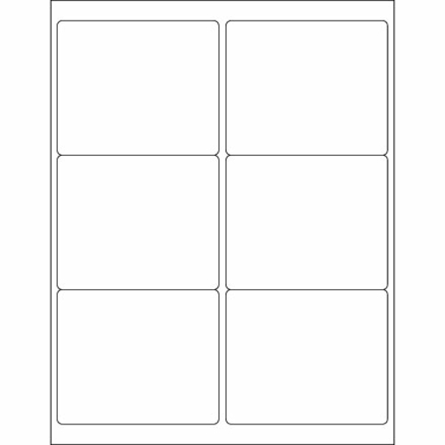 Box Partners LL127 4 x 3.33 in. White Rectangle Laser Labels - Pack of