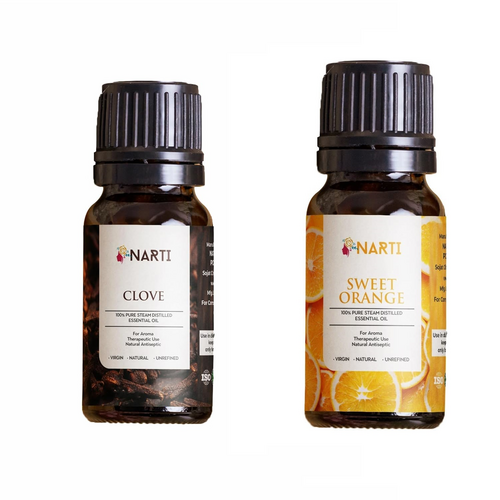 Clove & Sweet Orange Essential Oil for Aroma,For Skin pack of 2