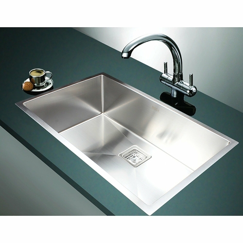 810x505mm Handmade 1.5mm Stainless Steel Sink with Square Waste