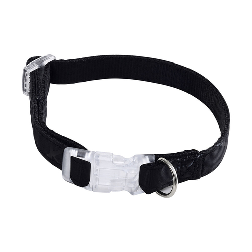 Walking collar Hearts & Homies Black (40-55 cm)