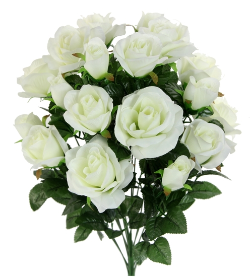 Admired by Nature GPB6433-CREAM 18 Stems Artificial Rose Buds Mixed Fl